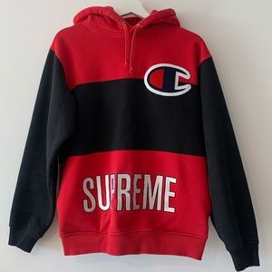 SUPREME X CHAMPION HOODIE USED